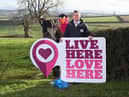 Live Here Love Here’s litter-loathing puppet Al with Keep Northern Ireland Beautiful Chief Executive Officer Dr Ian Humphreys