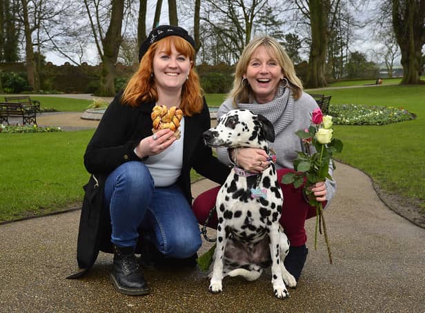Ald Amanda Grehan, Lisburn & Castlereagh City Council’s Development Committee Chair (right), joins owner of Lisburn’s Blixt Bakery Zara Shiels and Daisy the Dalmatian to launch the upcoming Valentine’s Day Market. Scheduled to take place at Castle Gardens, Lisburn from 10.00am - 2.00pm on Saturday 12 th February, the market will give shoppers the opportunity to support local independent producers including artisan food and drink traders, food trucks, and crafts as well as offering free entertainment and crafting for children. For more information visitwww.visitlisburncastlereagh.com.