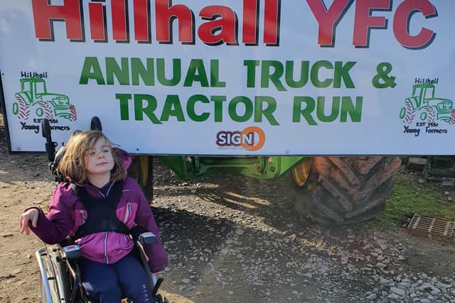 Katie - Louise enjoying Hillhall Tractor Run