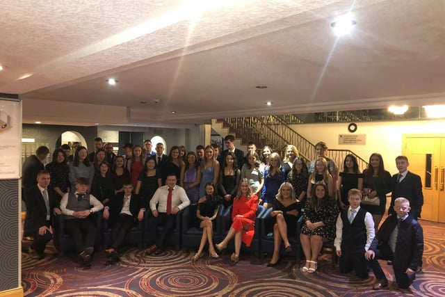 Dungiven YFC members who thoroughly enjoyed their annual dinner dance and prize giving at the White Horse Hotel