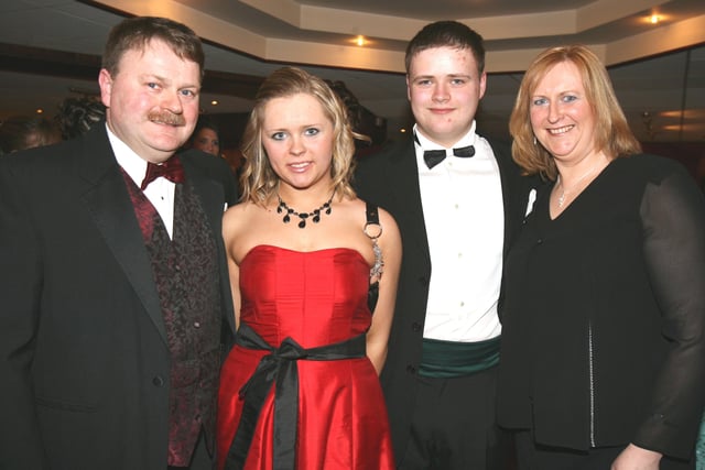 Pictured during the Route Hunt Charity Ball at the Lodge Hotel are, Fred, Anna, Brendan and Karen White. Image: Kevin McAuley