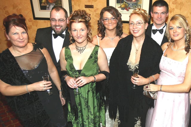 Anne-Marie Bestwick, Liam McGill, Emma Martin, Chloe Young, Matt Hills, Naomi Maxwell and Kelly Stewart pictured during the Route Hunt Charity Ball at the Lodge Hotel in 2007. Image: Kevin McAuley