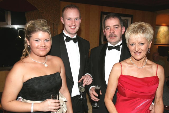 Catherine Millar, William Buchanan, and Tommy and Rachael Millar pictured during the Route Hunt Charity Ball at the Lodge Hotel in 2007. Image: Kevin McAuley