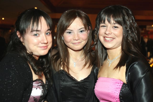 Nicole McGarry, Anna McCollum and Lizanne Wilson pictured during the Route Hunt Charity Ball at the Lodge Hotel in 2007. Image: Kevin McAuley
