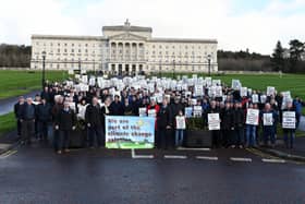 Members of the Ballyclare Group office were among those who attended the UFU climate change rally in February.