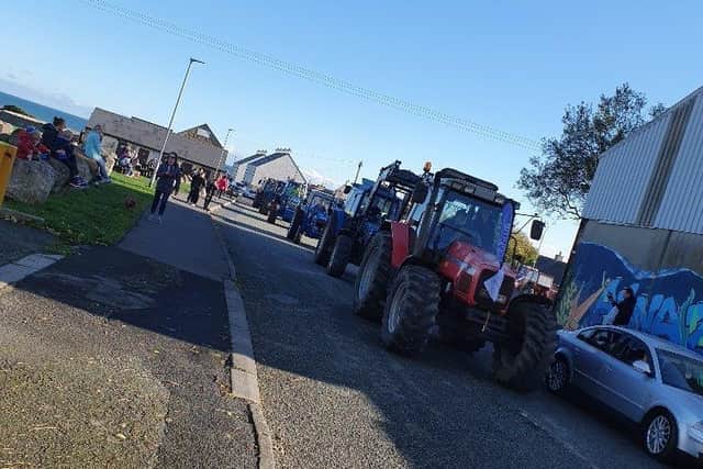 The Mourne YFC tractor run starting from the Annalong Community Centre