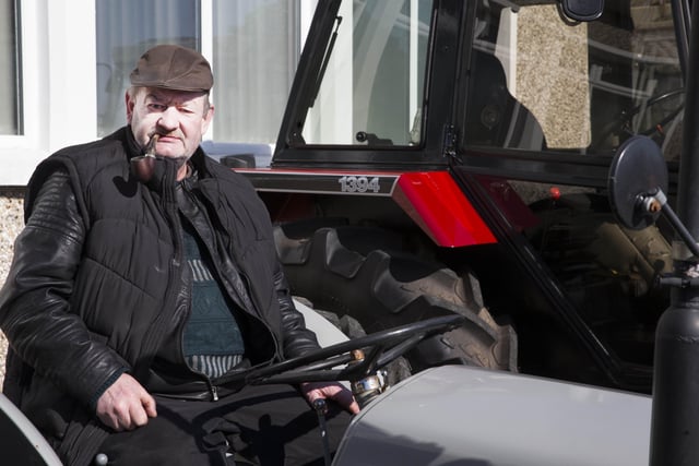 David Dogherty pictured at the Mosside Tractor Run to raise funds for the Air Ambulance NI