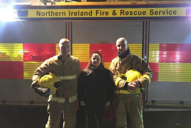 Caoimhe really enjoyed her visit to the NIFRS crew in Downpatrick