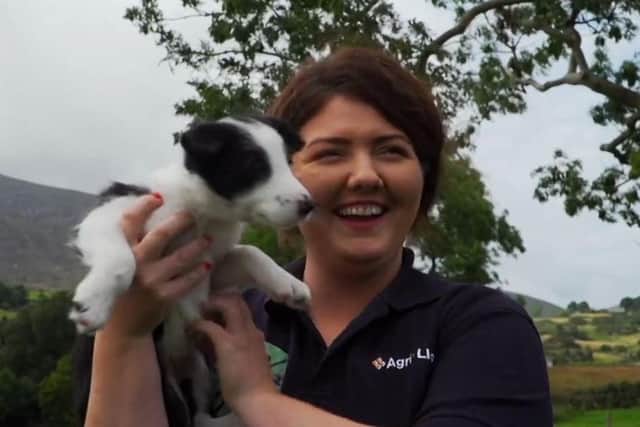 Aine with Meg the pup