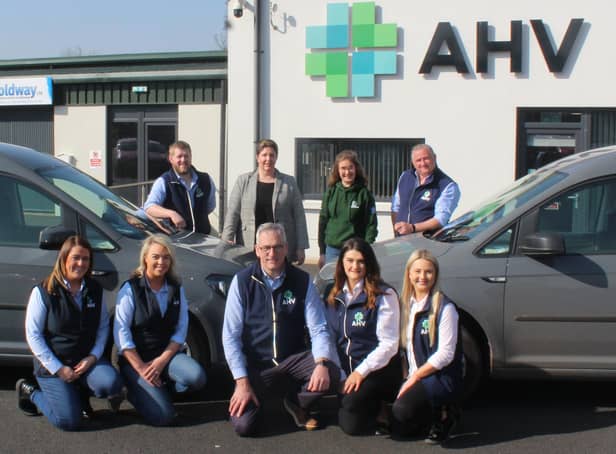 Animal Health Vision (AHV) has launched details of a charitytractor-pull between Clogher and Augher on Saturday 09 April. Thetractor will be supplied by The Grassmen. It is hoped that the event will raise £25,000 for Air Ambulance Northern Ireland. Attending the launch were Libby Clarke, Air Ambulance Northern Ireland; Courtney McMullan, the Grassmen and the members of the AHV team: AloisiaLoughran, Cathy McBride, Clodagh McGovern, Rachel Edgar, MalcolmBeattie, Paul Marrs and Colin Bolton