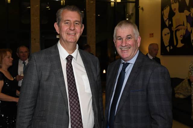 UFU president Victor Chestnutt pictured with DAERA Minister Edwin Poots at the annual dinner.
