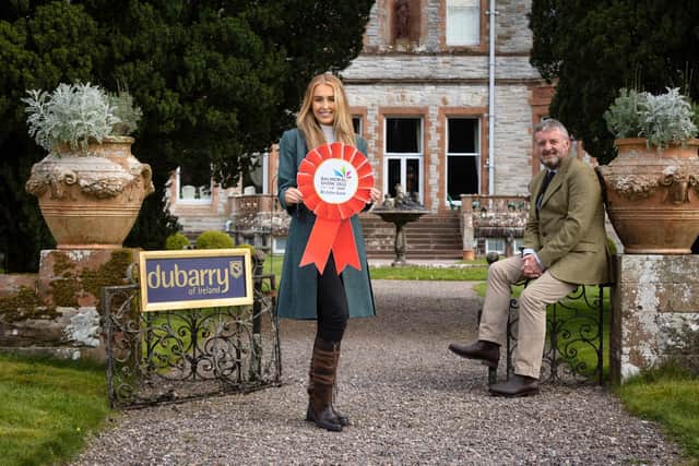 Paul Corson, Dubarry of Ireland joins judge, Cool FM’s Katharine Walker at Castle Leslie Estate ahead of Balmoral Show’s Best Dressed competition on Saturday 14th May 2022 at Balmoral Park, Lisburn.