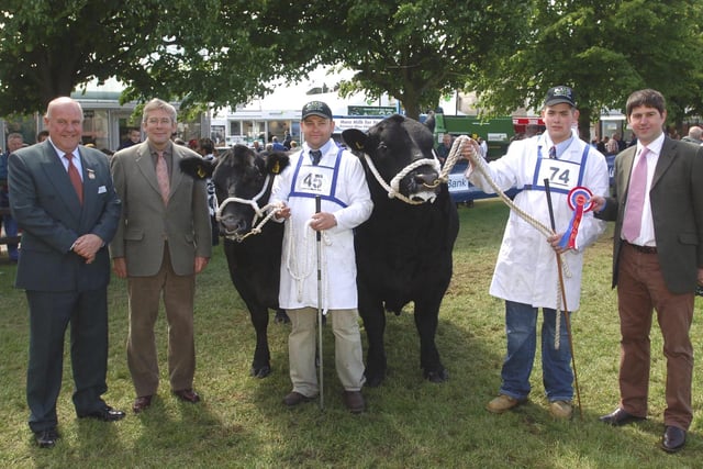 William Waugh, Linden Foods, Ian Bentley Marks and Spencer, Alan Morrison from Maguiresbridge, Richard McKeown from Templepatrick and Rob Cumine from Marks and Spencer with the winning pairs at Balmoral Show 2007. Photo John Harrison.