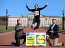 Lidl Northern Ireland today announced a brand-new partnership with Mash Direct Belfast City Marathon as its official ‘Fresh Fruit Supplier’. Lidl Northern Ireland will deliver more than 2 tonnes of quality fruit to power runners to the finish line on race day on Sunday 1 May. As ‘Official ‘Fresh Fruit Supplier’ to the event, Lidl Northern Ireland will be stationed at the start and finish line and relay changeover points throughout the course offering fresh bananas for a much-needed energy boost. Pictured at the launch is (L-R): Robbie Geary, Mash Direct Belfast City Marathon Manager, Sport for Good ambassador and Olympic runner Ciara Mageean and Phil Campbell, Supply Chain Director Lidl Northern Ireland. For more information visit www.lidl-ni.co.uk