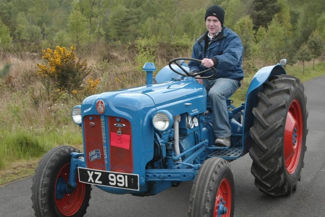 Jonathan Cassells from Portadown in the Blossom Vintage Tractor Run from Peatlands Park in 2006. Pic Bernie Brown