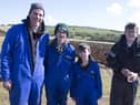 The McAllister family pictured with Ben McCurdy  at Ballycastle and District ploughing match on Saturday. PICTURE KEVIN MCAULEY/MCAULEY MULTIMEDIA