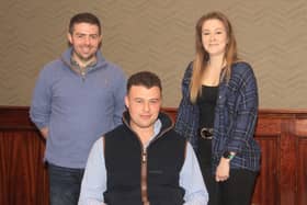 HYB co-ordinator Andrew Patton, and treasurer Jessica Hall, pictured with newly elecfted committee member Josh Ebron, at the clubâ€TMs AGM held in Antrim. Picture: Julie Hazelton