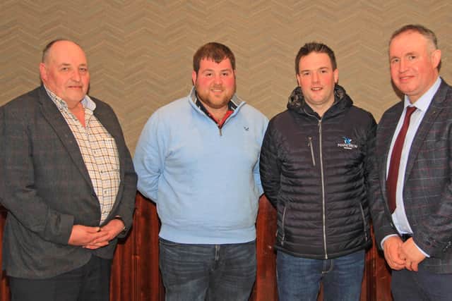 Newly elected committee members, from left: Gaston Wallace, Nuttâ€TMs Corner; John McLean, Bushmills; and Andrew Kennedy, Ballymena, pictured at Holstein NIâ€TMs 22nd AGM with Brian Jamieson, Dairy Herd Management, sponsor.  Missing from the picture are Kenny Watson, Macosquin; and David McNaugher, Aghadowey. Picture: Julie Hazelton