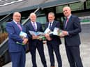 Pictured (L-R), Michael Hanley, Group Chief Executive; Niall Matthews, Chairman; Keith Agnew, Vice-Chairman; Peter Sheridan, Group Chief Financial Officer, Lakeland Dairies. Picture by Lorraine Teevan.