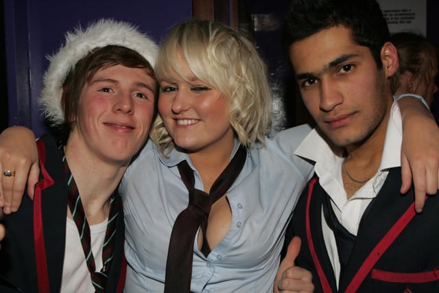 William Buller, Lynsaey Gault and Nathan Coulter pictured at the St Trinian's nigfht disco held at the Coach in Banbridge, organised by Artana YFC in 2009. Picture Steven McAuley/Kevin McAuley Photography Multimedia.