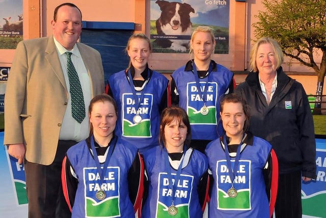 Kilraughts YFC, who finished runners-up in the girls 5-a-side competition at Balmoral Show 2010.