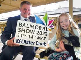 Gordon Milligan, Deputy Group Chief Executive at Translink is joined by Iyla Mae Boyd (6) from Lisburn and Sweep the lamb as Northern Ireland’s popular food and agri event, The Balmoral Show, prepares to return next week. Running from 11-14 May, the show takes place at Balmoral Park, Lisburn and will be serviced by a schedule of enhanced rail services and a free shuttle bus from Lisburn Train Station.