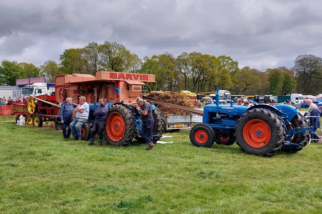 The threshing display arena at Shanes Castle Steam Rally