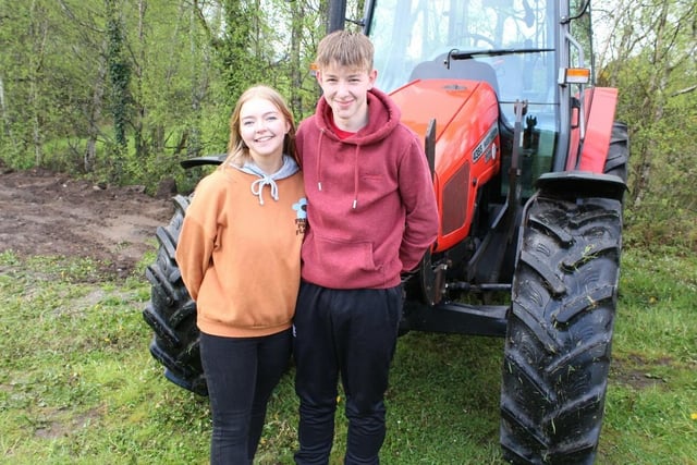 Emma and Sam Bingham at the tractor run last Friday night