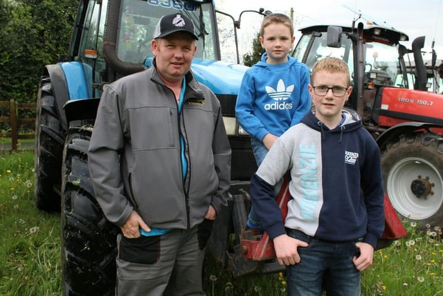 Alan, Luke and Ryan Johnston at the tractor run at Annahinchago