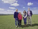 Pictured L-R is Don Holland and Dorothea Holland from Bank of Ireland Open Farm Weekend participating farm D&D Holland, Lauren Truesdale Sustainability Projects Manager for LMC and David Brown Ulster Farmers’ Union President