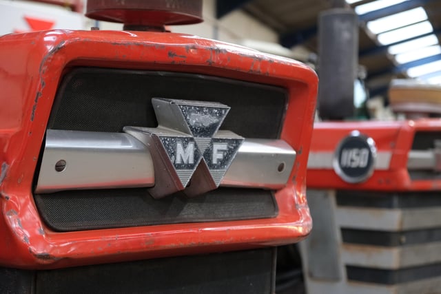 Front grill of a Massey Ferguson brand tractor at the Somerset Vintage Farm Show. Image: Raw Cut Television