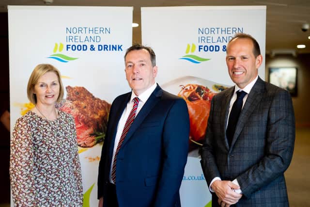NIFDA vice chairs Ursula Lavery and Nick Whelan, left to right, pictured with NIFDA chair George Mullan