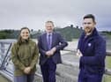 President of the Ulster Farmers’ Union David Brown, Emily McGowan Bank of Ireland Open Farm Weekend participating farm Millbank Farm and Aaron McKenna Moy Park’s head of customer support, agriculture