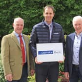 Danske Bank is the Principal Sponsor of the NI National Simmental Show taking place at Armagh County Show on Saturday 11th June. Geoffrey Wilson, Danske Bank, is pictured with Norman Robson, left, vice president, British Simmental Cattle Society; and Leslie Weatherup, treasurer, NI Simmental Club. Picture: Julie Hazelton