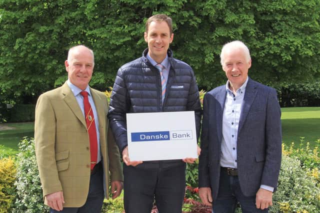 Danske Bank is the Principal Sponsor of the NI National Simmental Show taking place at Armagh County Show on Saturday 11th June. Geoffrey Wilson, Danske Bank, is pictured with Norman Robson, left, vice president, British Simmental Cattle Society; and Leslie Weatherup, treasurer, NI Simmental Club. Picture: Julie Hazelton
