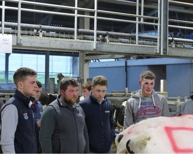 Members taking part in one of the stock judging events, held at Ballyportery Holsteins.