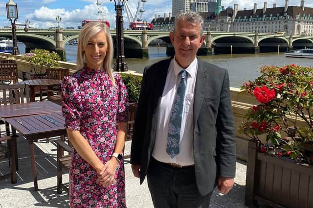 Upper Bann DUP MP Carla Lockhart with DAERA Minister Edwin Poots MLA at Westminster this week