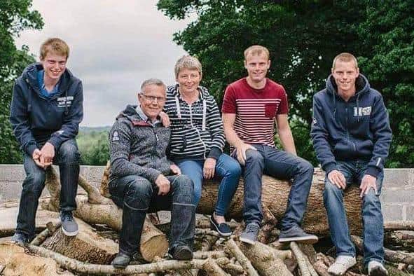 The beef and sheep farm of John Egerton and family will be visited on Tuesday 28th June during the BGS Summer Meeting in Northern IrelandJohn Egerton is pictured second left with his wife Elizabeth and sons William, Samuel & Robert