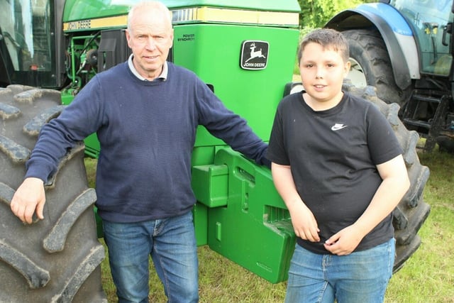 Norman Reid and Oliver Ward at the tractor run at Aughnaskeagh