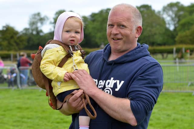 Alan Stewart and his daughter Ivy who attended the Ballymena Show.
