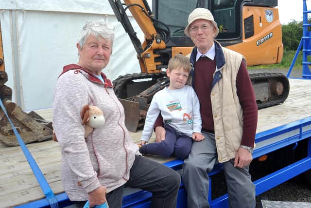 Isobel and Thomas Mawhinney with their grandson David at Ballymena Show.