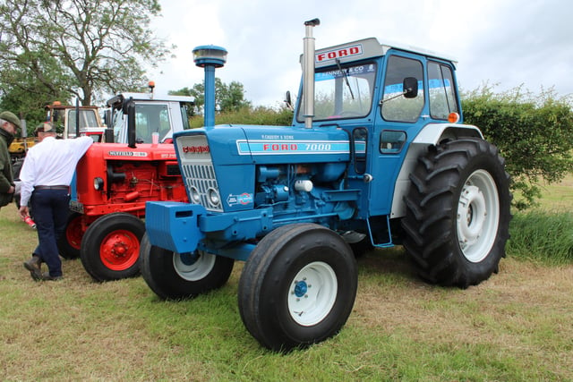 Some of the vintage tractors on display at Saintfield.