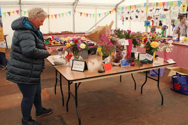 Awarding the prizes in the Home Industries section at Saintfield Show.