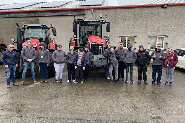 Learners check out some Massey Fergusons