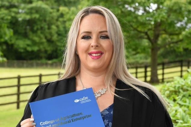Louise Nicholas (Claudy) was awarded the 1st4Sport Level 3 Certificate in the Principles of Horse Care and Management at the CAFRE Enniskillen Campus graduation ceremony.