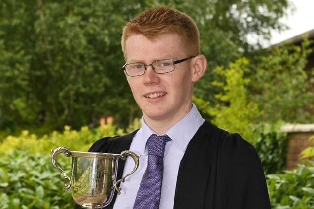 Alistair McKelvey (Newtownstewart) was awarded the William Wilson Cup for the top dairying student on the Level 3 Work-Based Diploma in Agriculture programme. Alistair completed his part-time agriculture course through studying at CAFRE Enniskillen Campus.