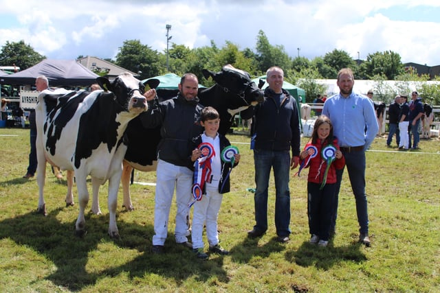 The Interbreed Dairy Champion and Reserve Champion at Omagh Show.