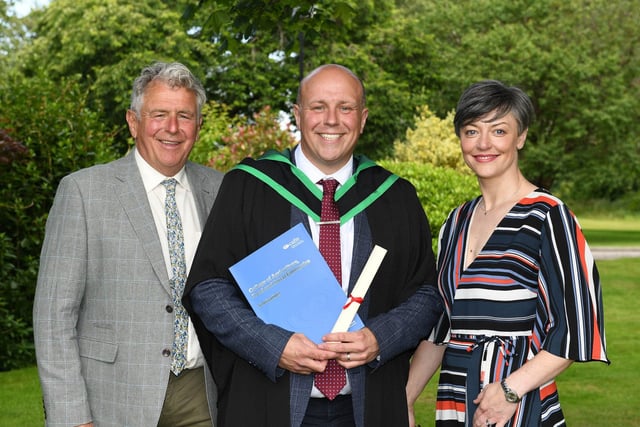 Congratulations to David Hardy (Dromore) who graduated with a Distinction in his Foundation Degree in Horticulture which he studied at CAFRE. Dave was joined by his father Dave and wife Julie to celebrate at the Greenmount Campus Graduation Ceremony.