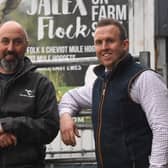 Auctioneer James Little chats to James Alexander as they discuss plans for the forthcoming  Annual on-farm Jalex Flock gimmer sale which is set to take place on Wednesday evening 3rd August at 7pm sharp