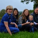 Stepen and Jean McCollam with daughters Christina and Stephanie and grandson Harry. They will host the NI Texel Club Open Night on 30 July at their farm 33 Carmavy Road, Nutts Corner, Crumlin, BT29 4TG.